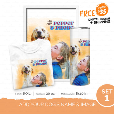 Personalized Gift Bundle - Watercolor Sketching For Puppy Lovers - Standard Happy Ever After 2